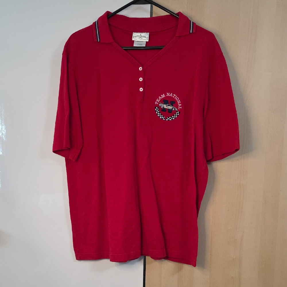 Team National Red Woman Polo Shirt XLG Gently‎ Preloved Outer Banks